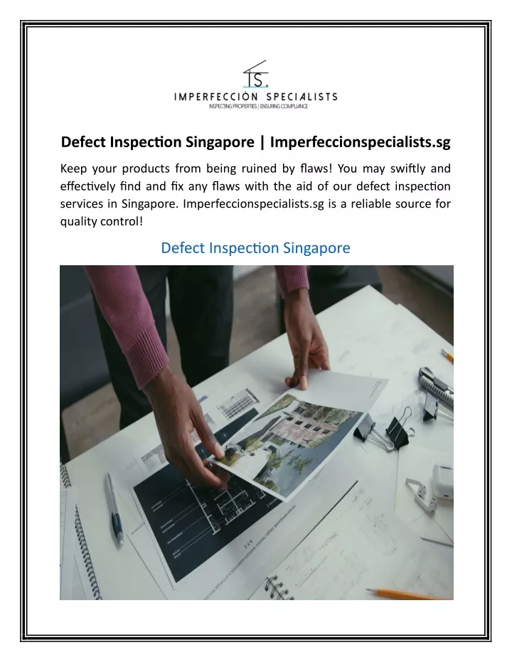 defect inspection singapore