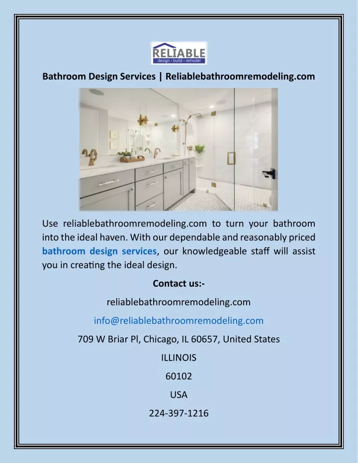 bathroom design services