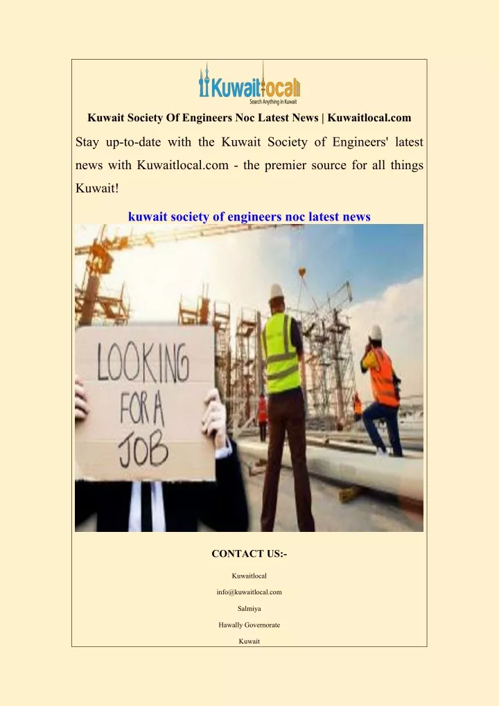 kuwait society of engineers noc latest news