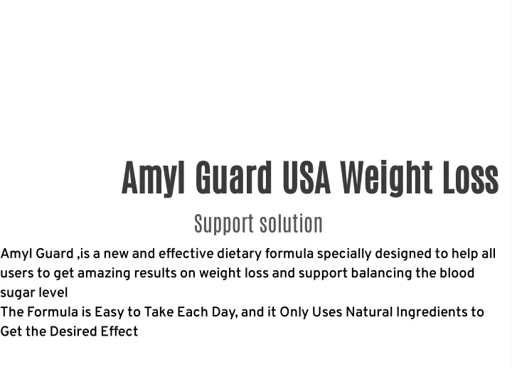 amyl guard usa weight loss support solution amyl