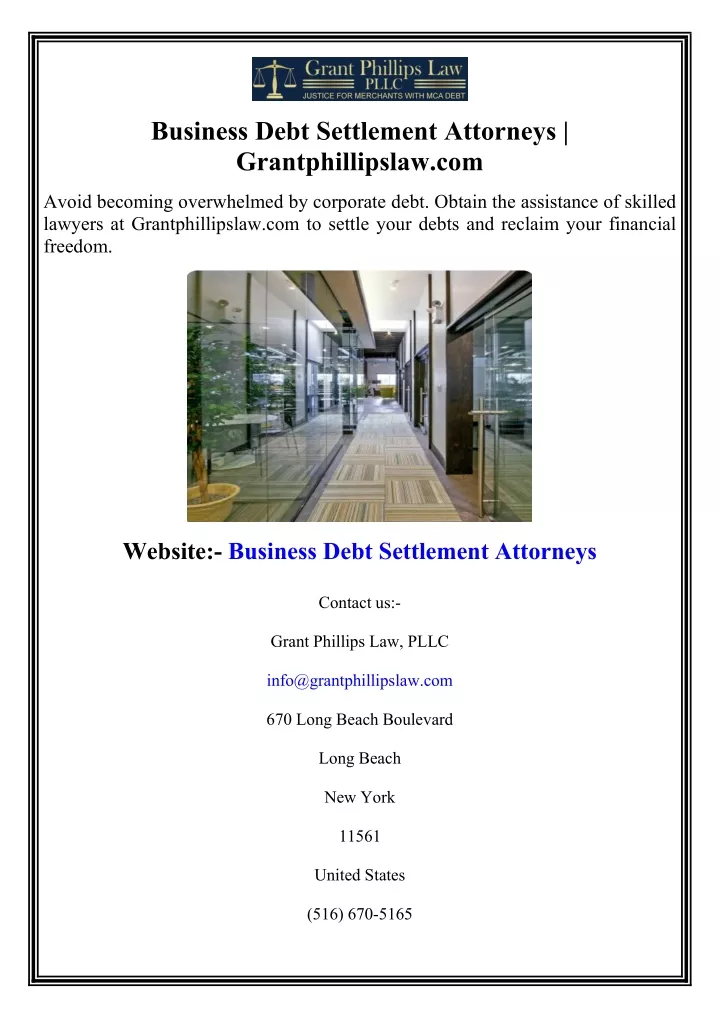 business debt settlement attorneys