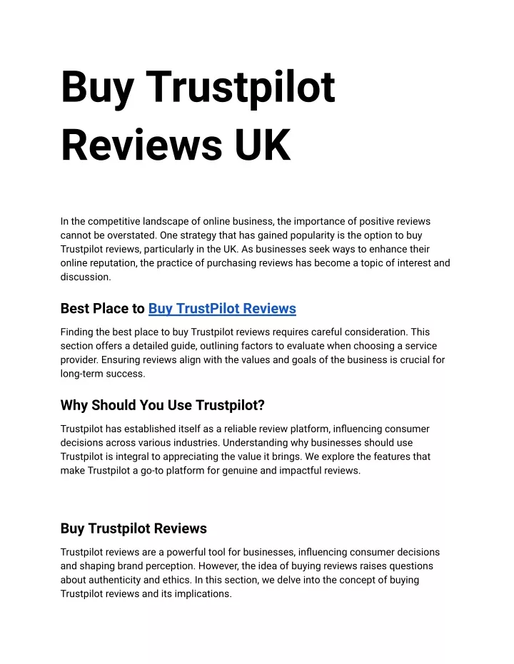 buy trustpilot reviews uk