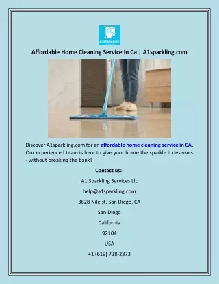 affordable home cleaning service