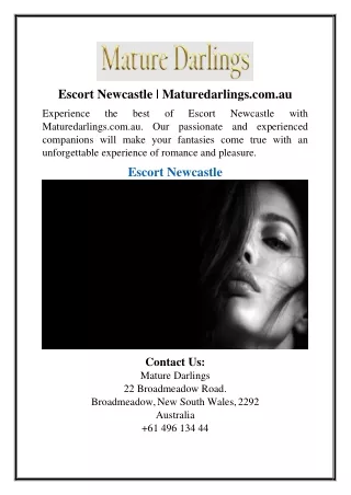 escort newcastle maturedarlings com au