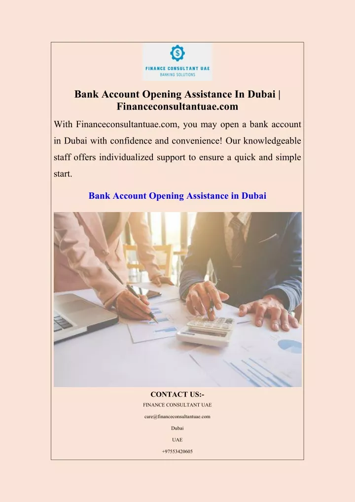 bank account opening assistance in dubai