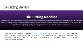 Die Cutting Machine