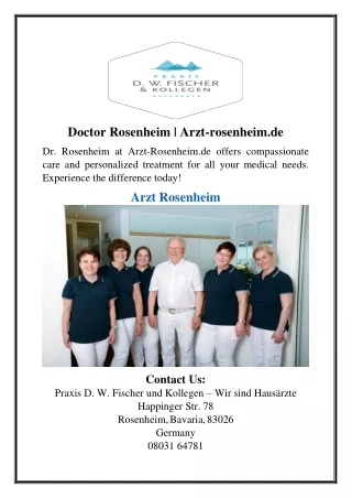 Doctor Rosenheim | Arzt-rosenheim.de
