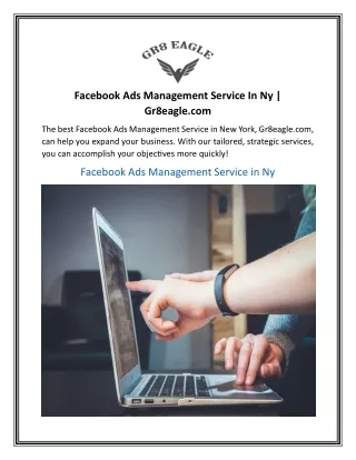 Facebook Ads Management Service In Ny  Gr8eagle