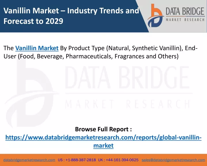 vanillin market industry trends and forecast