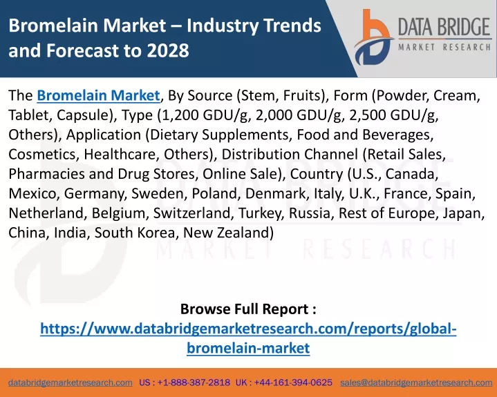 bromelain market industry trends and forecast