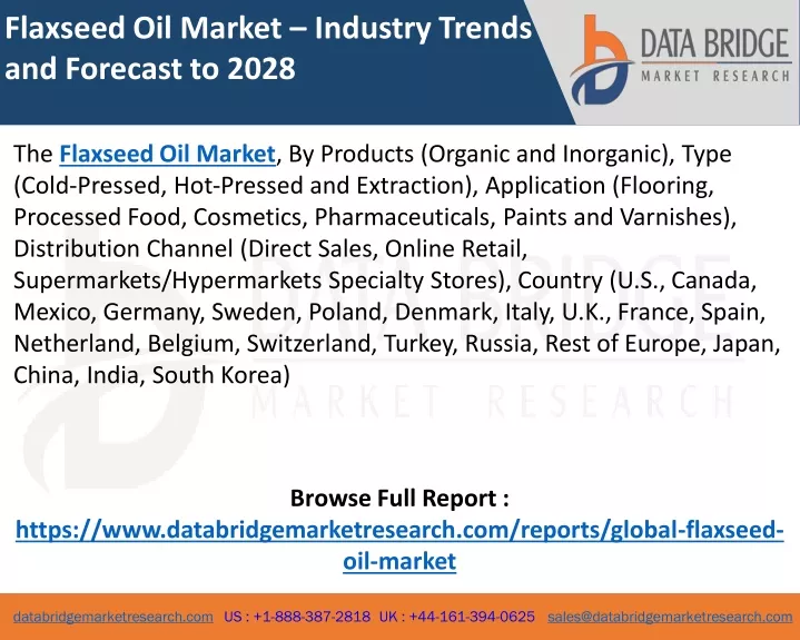 flaxseed oil market industry trends and forecast