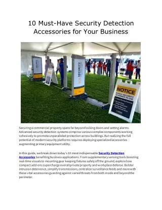 10 Must Have Security Detection Accessories for Your Business