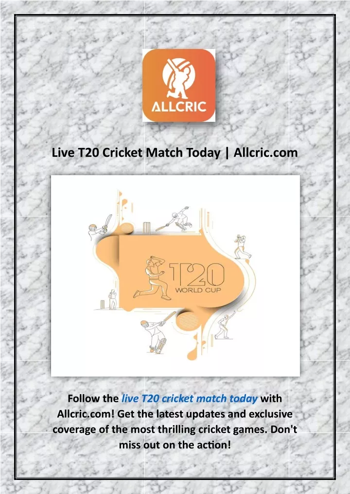live t20 cricket match today allcric com