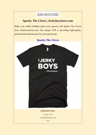 Sparky The Clown  Jerkyboysstore.com