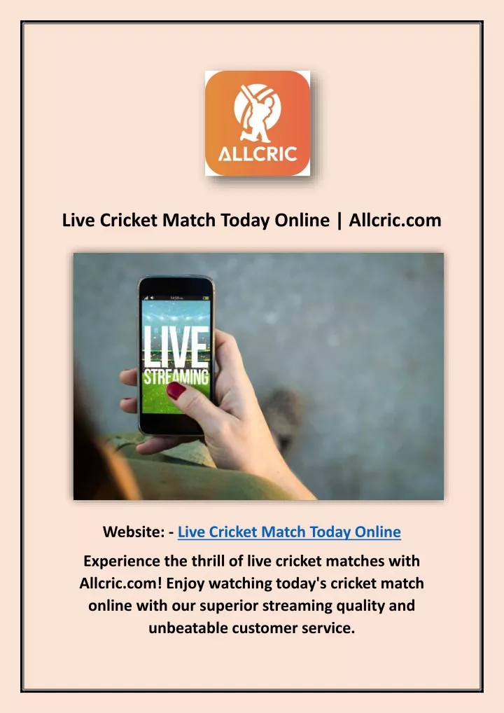 live cricket match today online allcric com