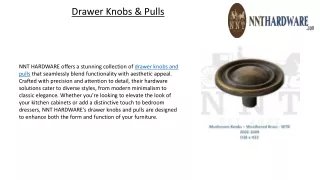 Drawer Knobs & Pulls