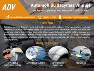 Automobiliu dazymas Vilniuje