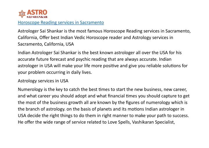 horoscope reading services in sacramento
