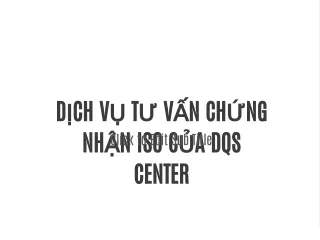 Tư Vấn ISO dqs Center
