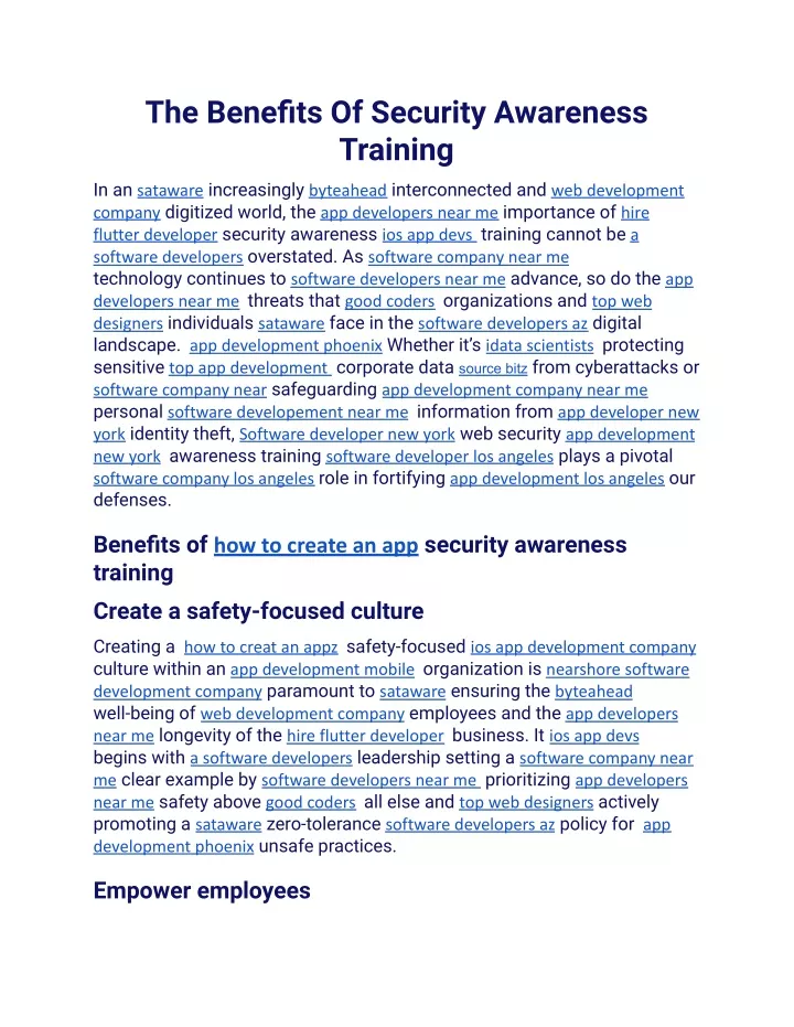 the benefits of security awareness training