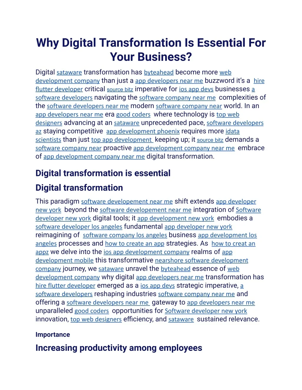 PPT - Why Digital Transformation Is Essential For Your Business.docx ...