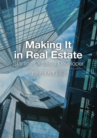 Pdf⚡️(read✔️online) Making it in Real Estate: Starting Out as a Developer