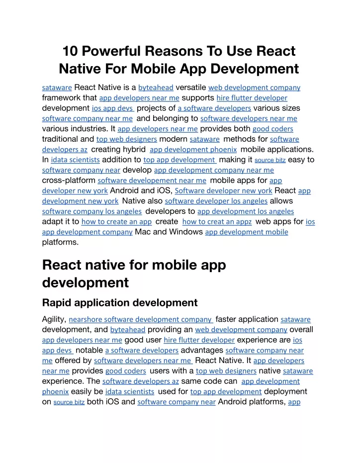 10 powerful reasons to use react native