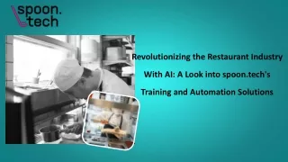 Revolutionizing the Restaurant Industry With AI A Look into spoon.tech's Training and Automation Solutions