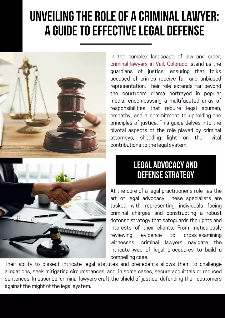 unveiling the role of a criminal lawyer a guide