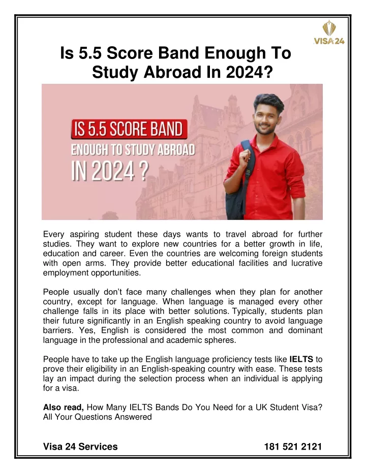 is 5 5 score band enough to study abroad in 2024