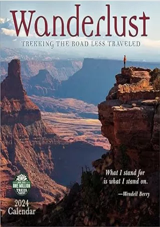 book❤️[READ]✔️ Wanderlust 2024 Wall Calendar: Trekking the Road Less Traveled | 12' x 24' Open | Amber Lotus Publishing