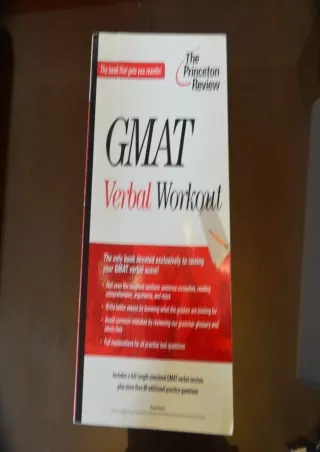 PDF✔️Download❤️ Verbal Workout for the GMAT (The Princeton Review)