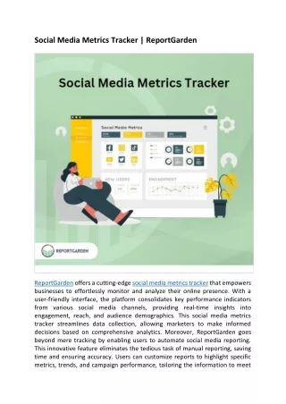 social media metrics tracker reportgarden