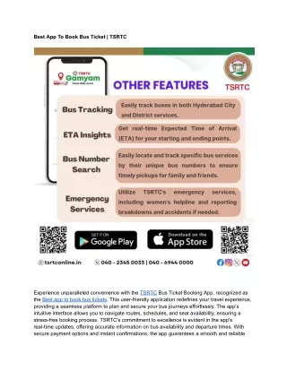 best app to book bus ticket tsrtc
