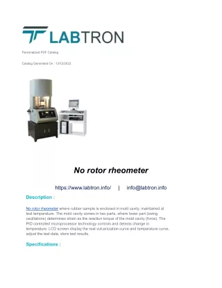 No rotor rheometer