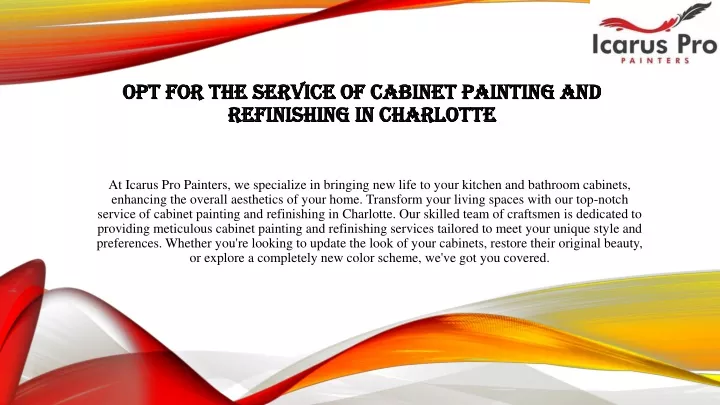 opt for the service of cabinet painting and refinishing in charlotte