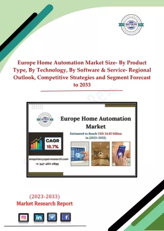 Europe Home Automation Market Size, Growth, Demand, Trends, Future Share by 2033
