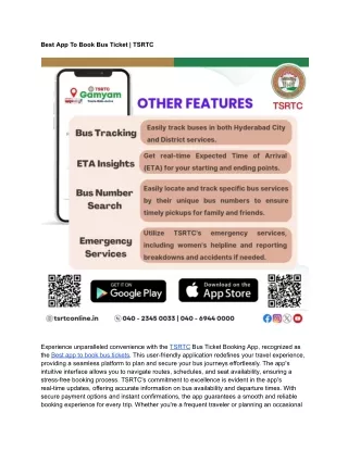 best app to book bus ticket tsrtc