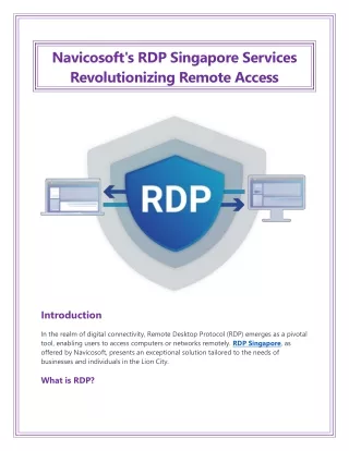 Navicosoft's RDP Singapore Services Revolutionizing Remote Access
