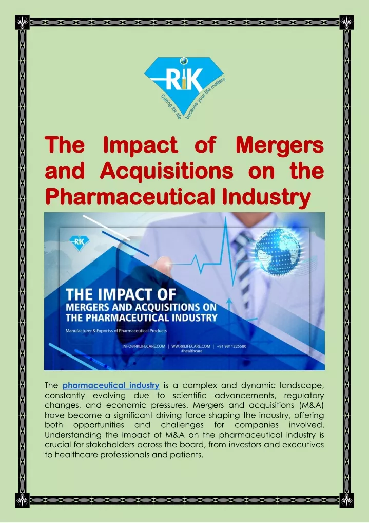 the impact of mergers the impact of mergers