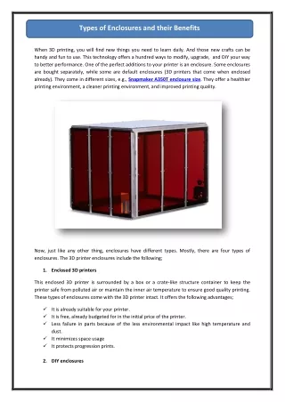 types of enclosures and their benefits
