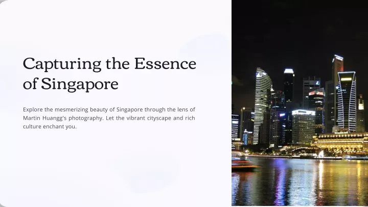 capturing the essence of singapore