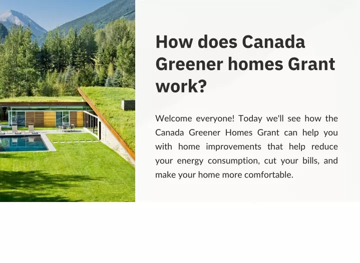 how does canada greener homes grant work