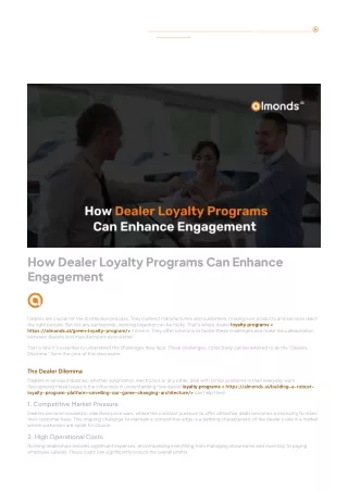 How Dealer Loyalty Programs Can Enhance Engagement