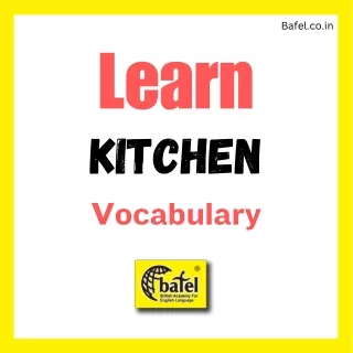 Kitchen Vocabulary - Best Spoken English Classes in Dwarka