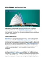 Digital Media Assignment help - slide 1