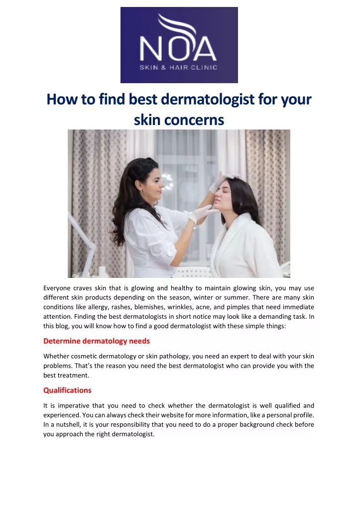 how to find best dermatologist for your skin