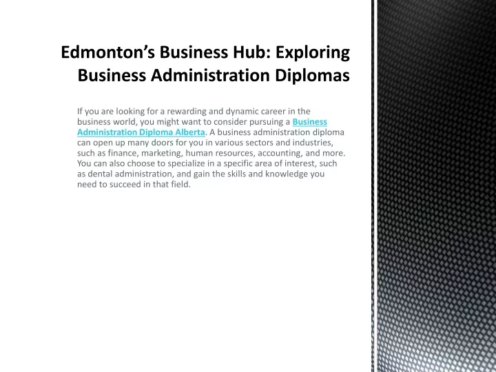 edmonton s business hub exploring business administration diplomas