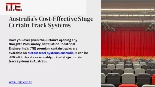 Australia's Cost-Effective Stage Curtain Track Systems