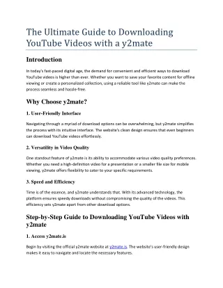 the ultimate guide to downloading youtube videos with a y2mate